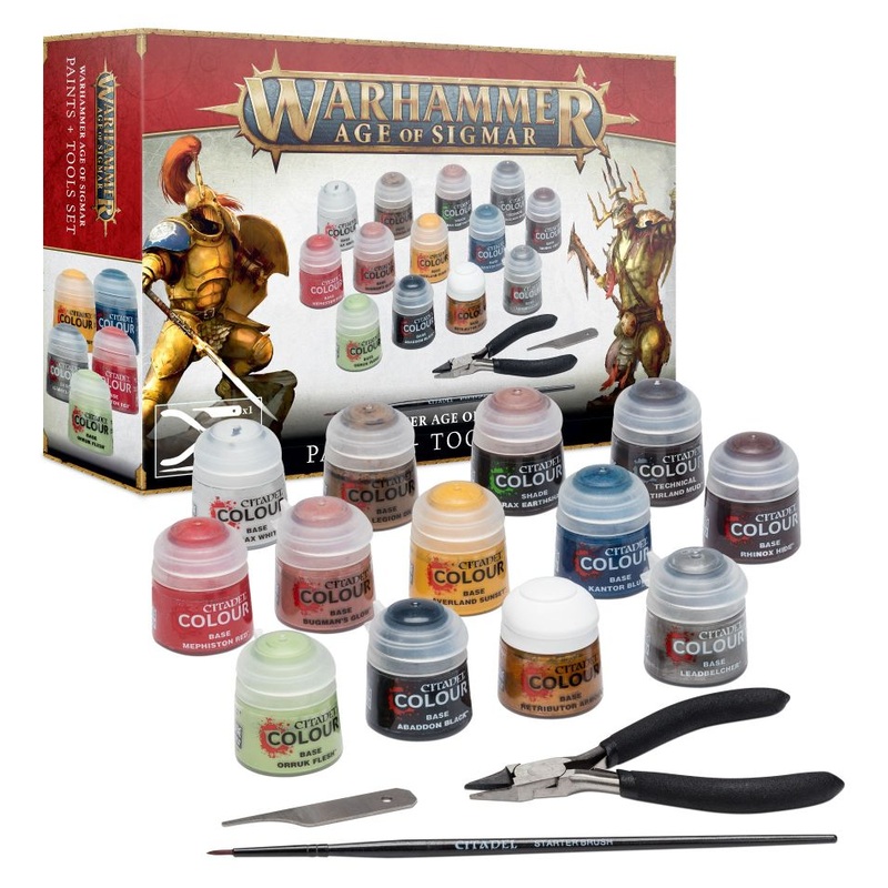 Warhammer AoS Paints + Tools Set