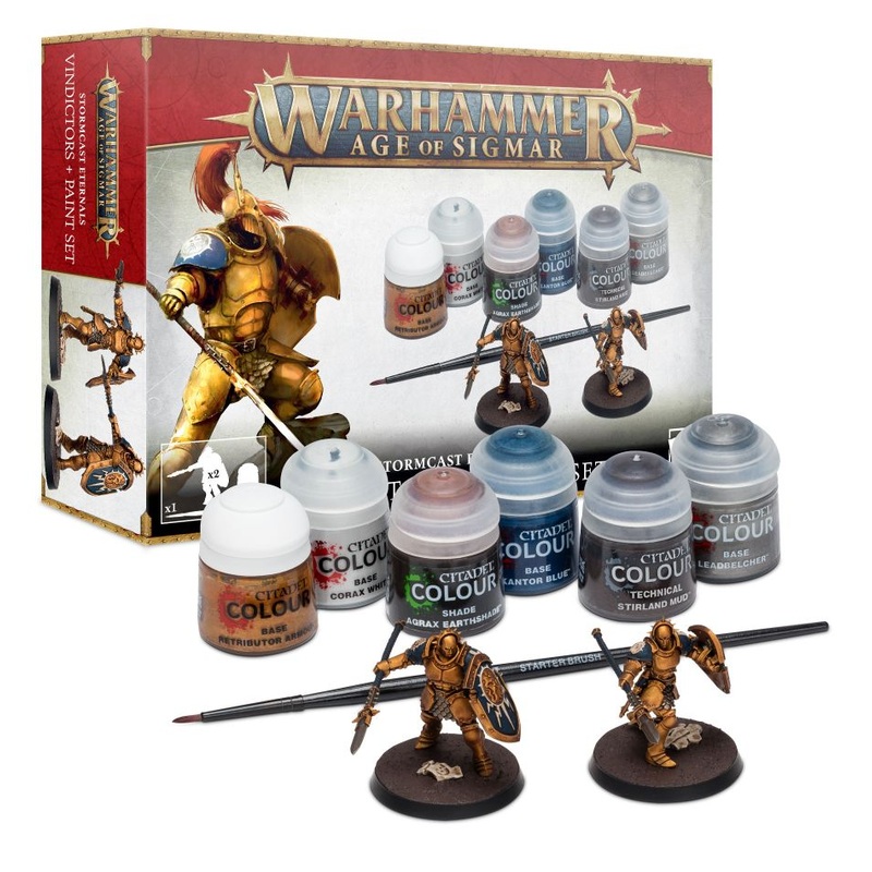 Warhammer AoS Stormcast Eternals Vindictors + Paints Set