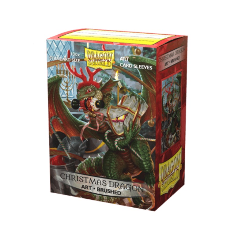 Dragon Shield Brushed Art Standard Size Sleeves - Christmas Dragon 2020 (100pcs)
