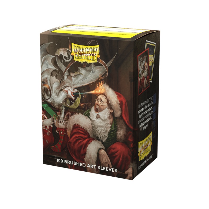 Dragon Shield Brushed Art Standard Size Sleeves - Christmas Dragon 2021 (100pcs)