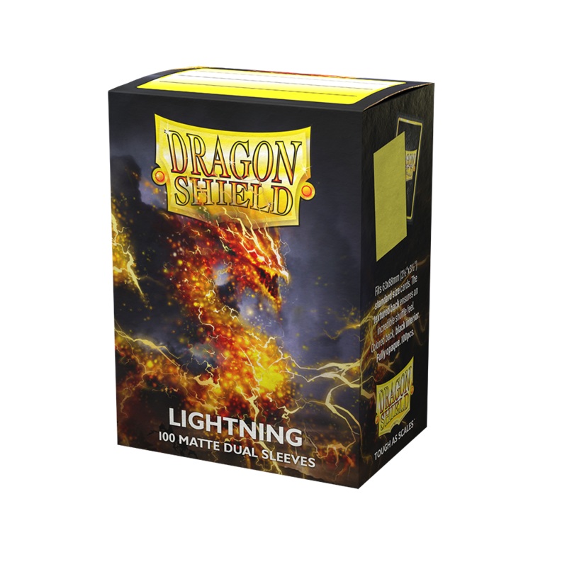 Dragon Shield: Standard Size Matte Dual Sleeves - Lightning (100pcs)