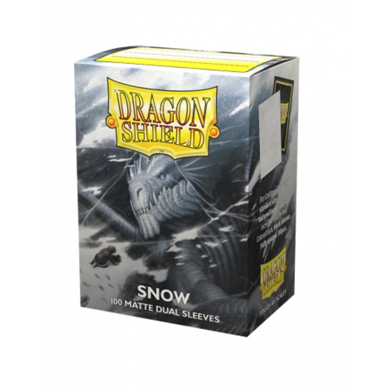 Dragon Shield: Standard Size Matte Dual Sleeves - Snow (100pcs)