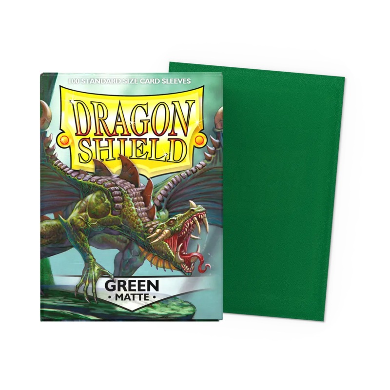 Dragon Shield: Standard Size Matte Sleeves - Green (100pcs)