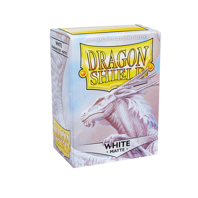 Dragon Shield: Standard Size Matte Sleeves - White (100pcs)