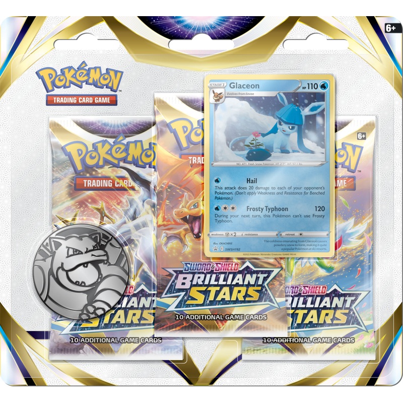 Pokemon TCG Brilliant Stars 3-pack Blister