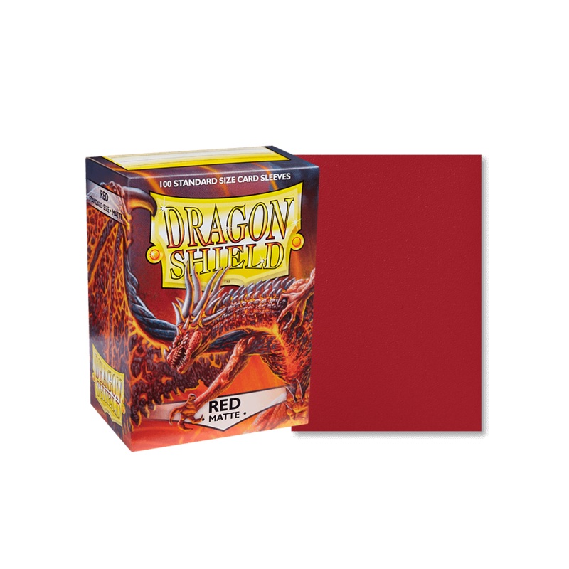 Dragon Shield: Standard Size Matte Sleeves - Red (100pcs)