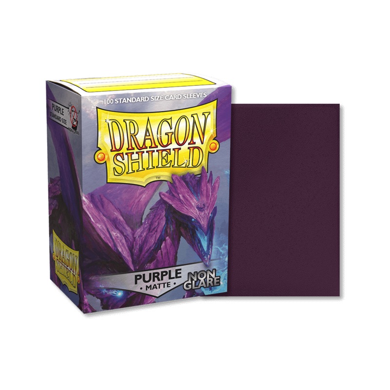 Dragon Shield: Standard Size Non Glare Matte Sleeves - Purple (100pcs)