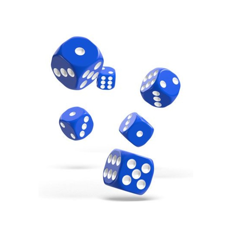 Oakie Doakie Dice D6 16 mm 12pcs Solid Blue