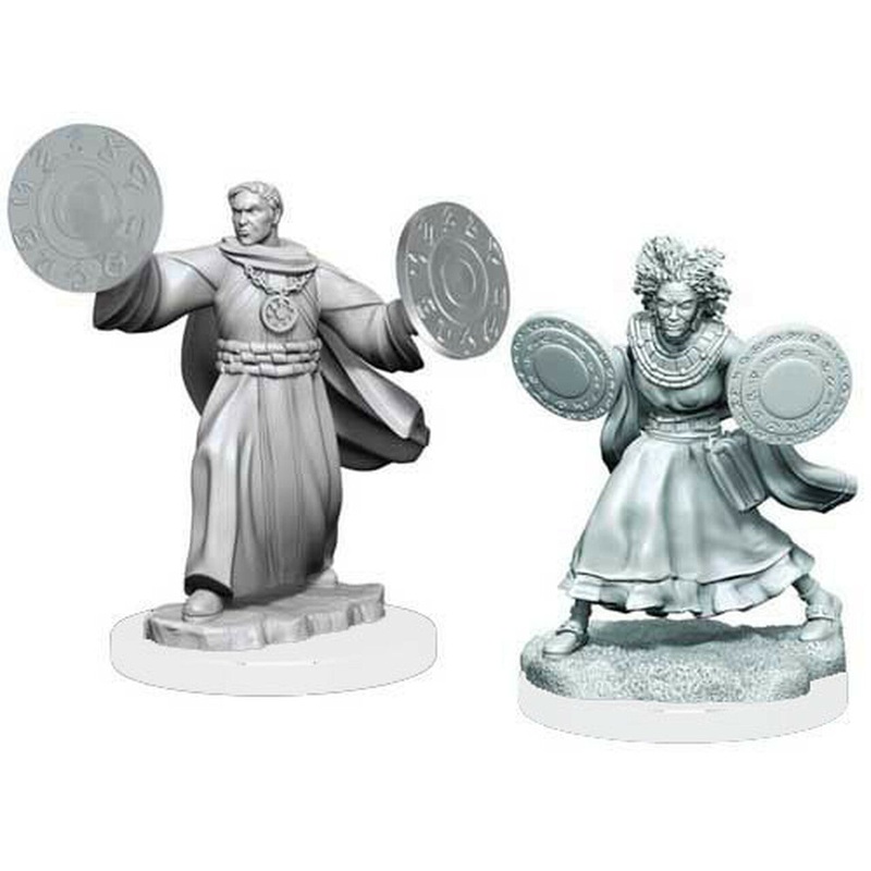 Critical Role Unpainted Miniatures: Human Graviturgy and Chronurgy Wizards