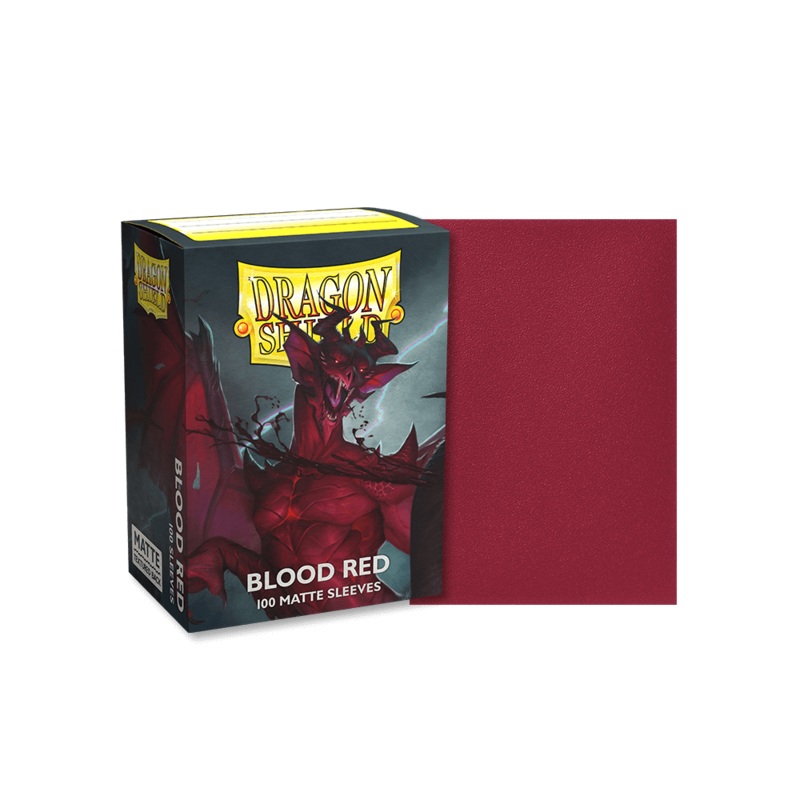 Dragon Shield: Standard Size Matte Sleeves - Blood Red (100pcs)
