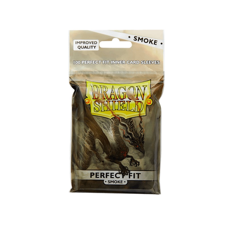 Dragon Shield: Standard Size Toploading Perfect Fit Sleeves - Smoke (100pcs)