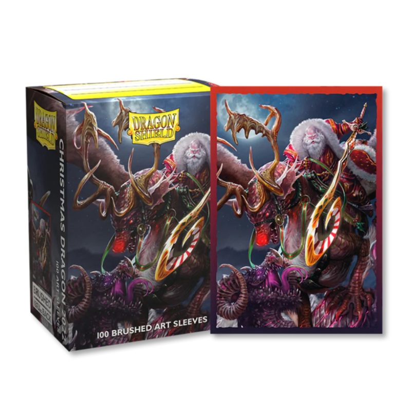 Dragon Shield Brushed Art Standard Size Sleeves - Christmas Dragon 2022 (100pcs)