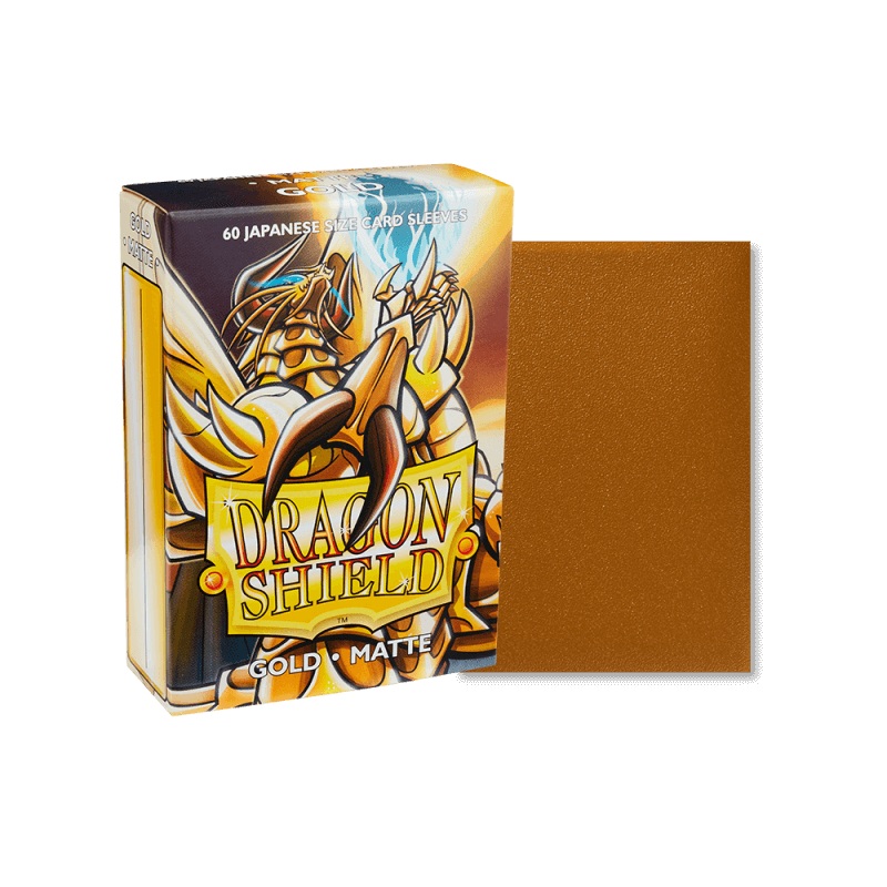 Dragon Shield: Japanese Size Matte Sleeves - Gold (60pcs)