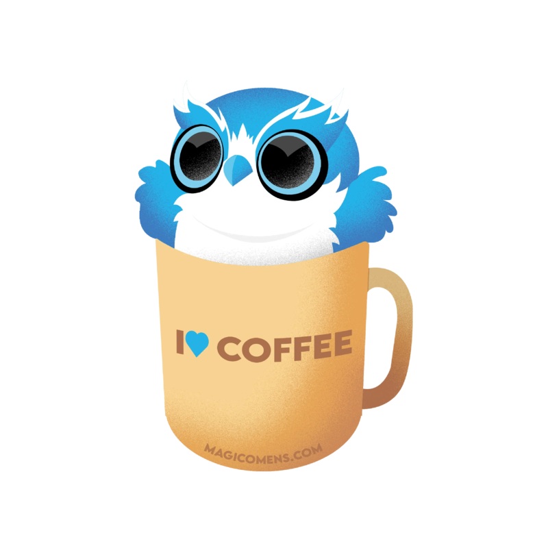 Magic Omens Merch: Tote Bag - Coffee Owl