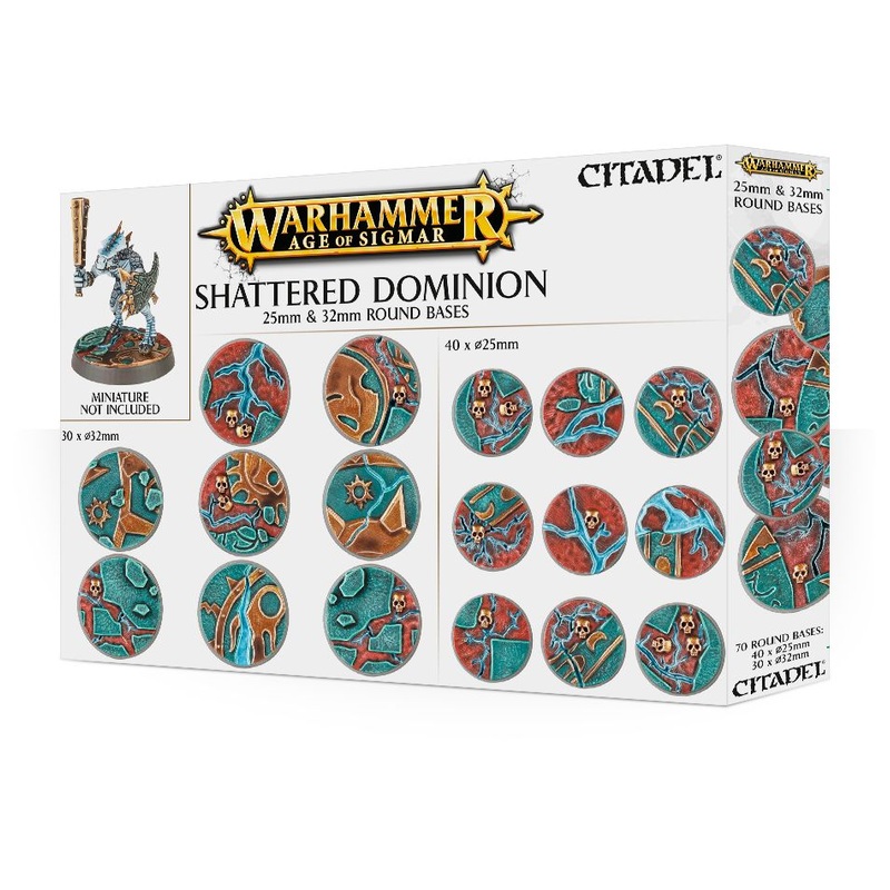Warhammer Age of Sigmar Shattered Dominion 25mm & 32 Round Bases