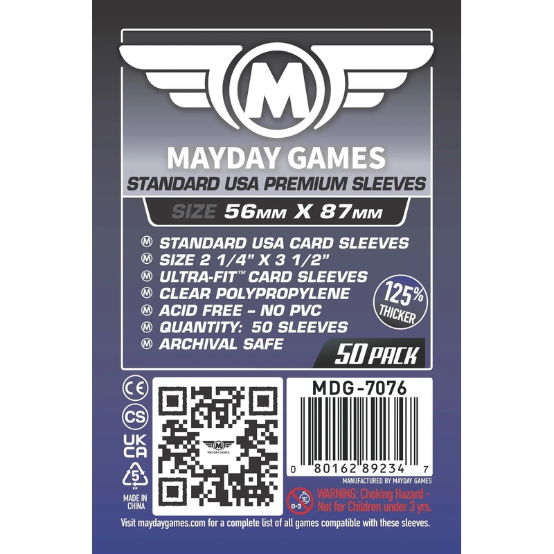 Mayday Games: Standard USA Premium Sleeves (50pcs)