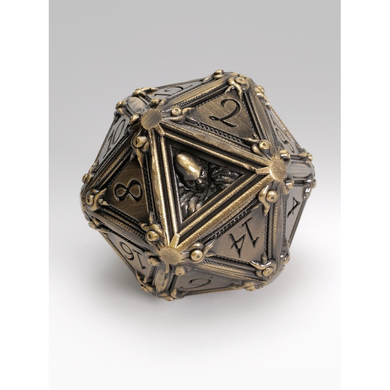 50mm Geometric Horrors: Brass Golem's Eyes TTRPG  Single D20
