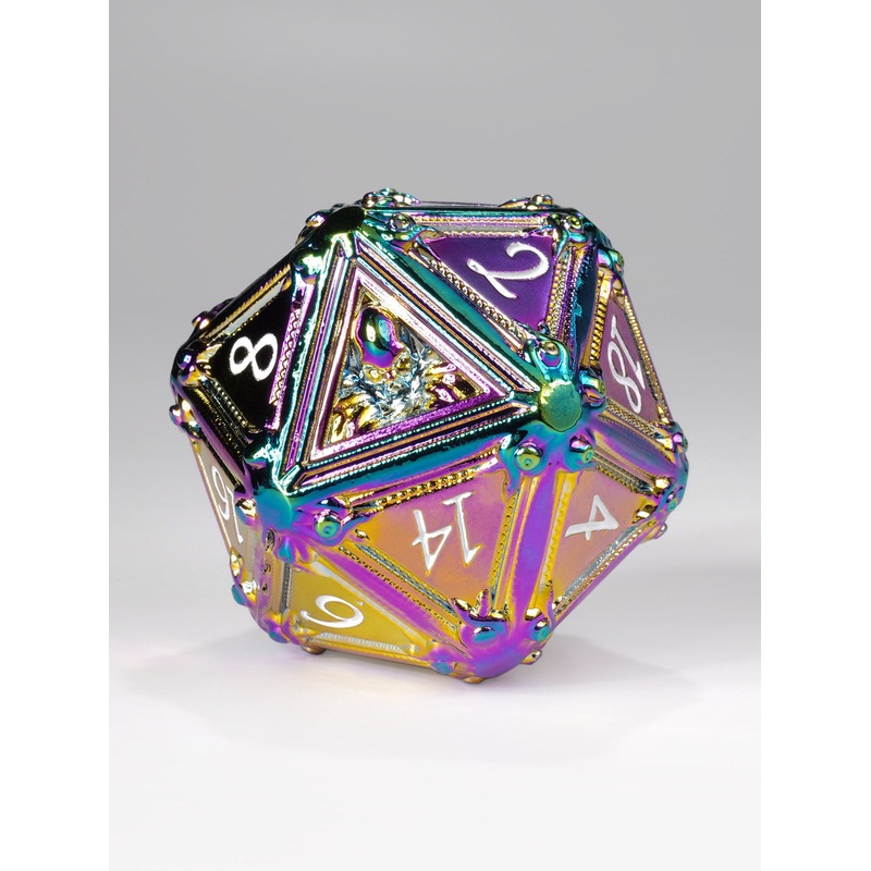 50mm Geometric Horrors: Ghostly Rainbow Eyes TTRPG  Single D20