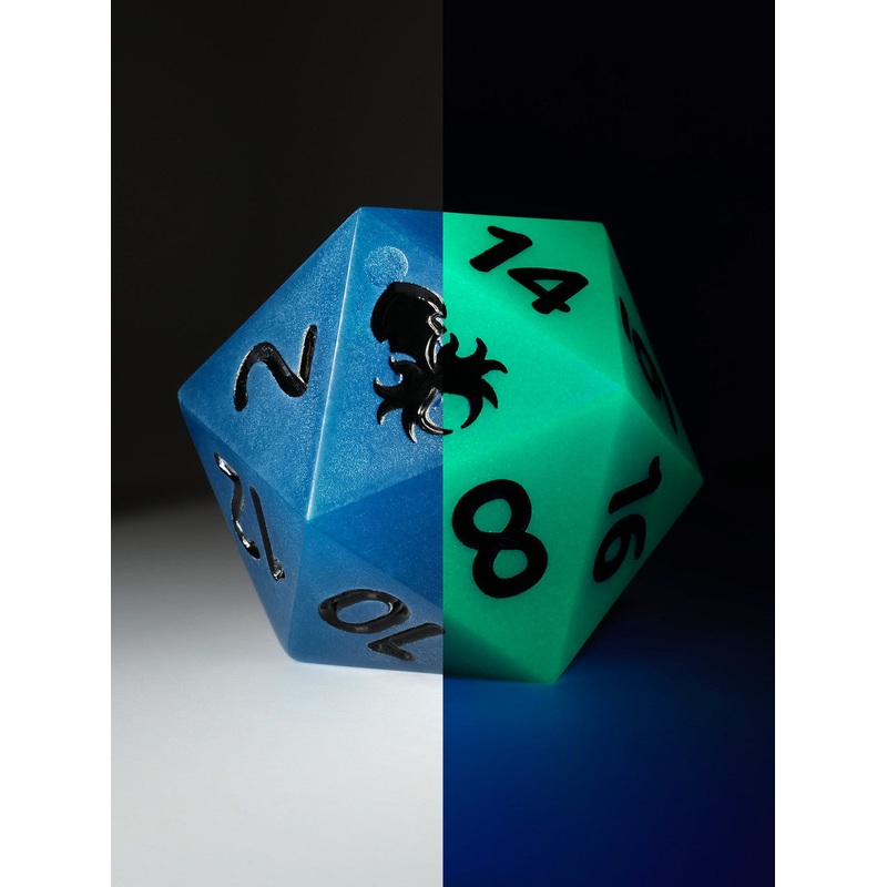 Blue Glow in the Dark 55MM D20