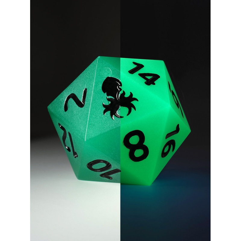 Green Glow in the Dark 55MM D20