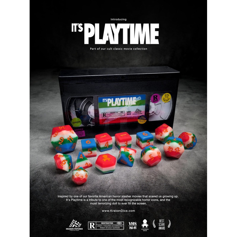 It's Playtime 14pc Horror Themed Dice Set