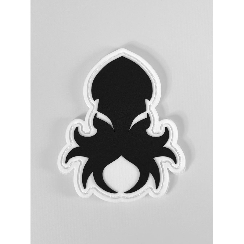 Kraken White and Black PVC Patch w/Velcro Backing