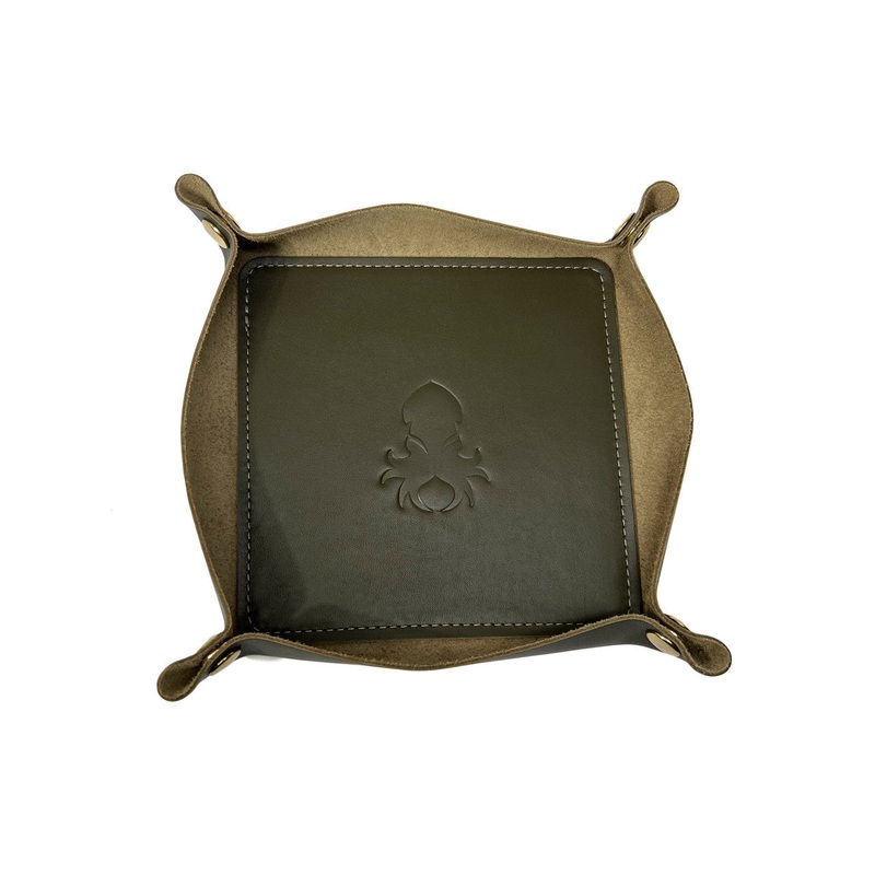 Leather Dice Tray in Olive Branch