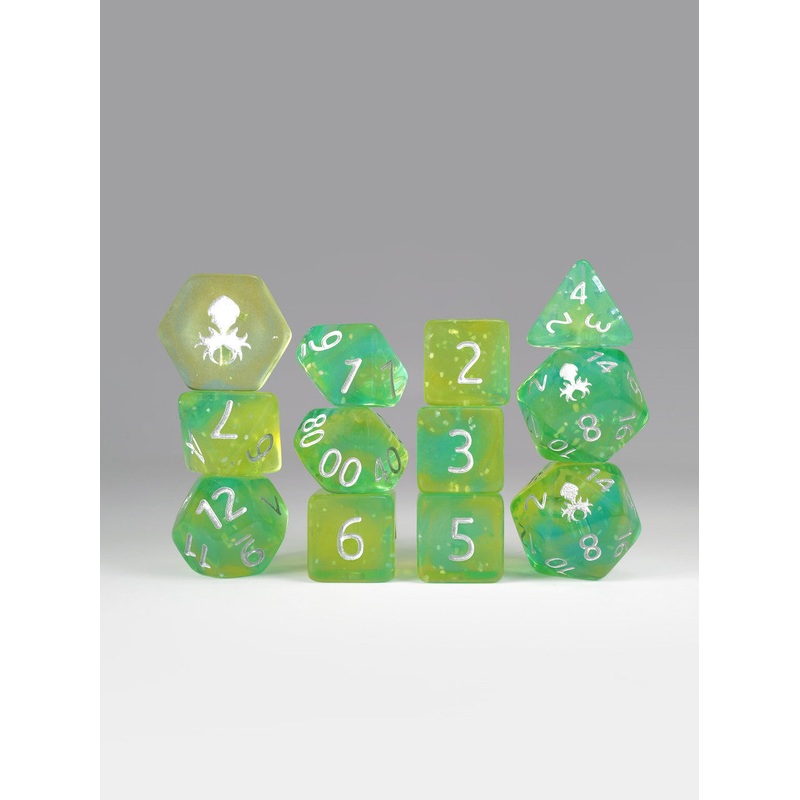 Lemon Lime Fizz 12pc TTRPG Dice Set