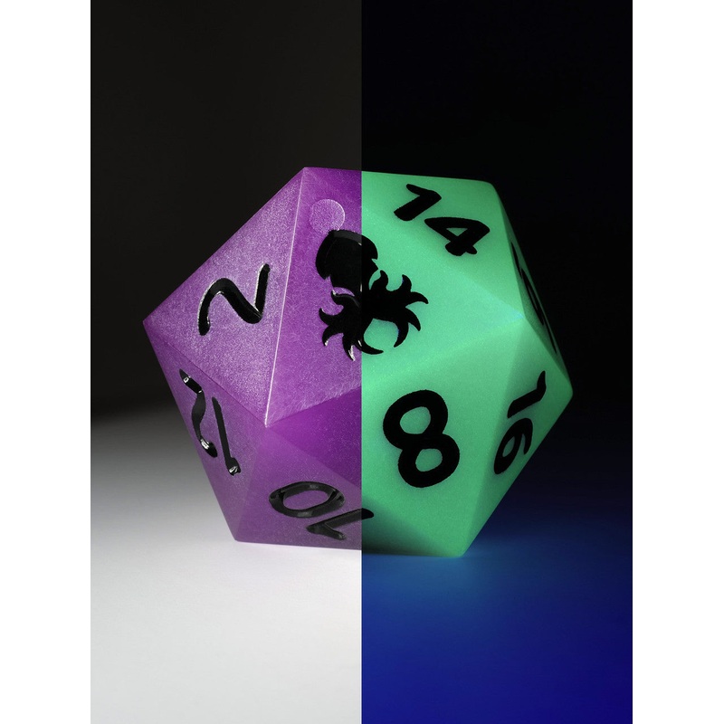 Purple Glow in the Dark 55MM D20