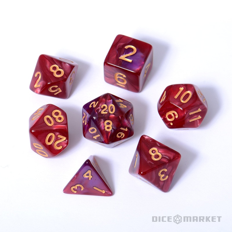 Berry Delight 7pc Blended Dice Set For RPGs