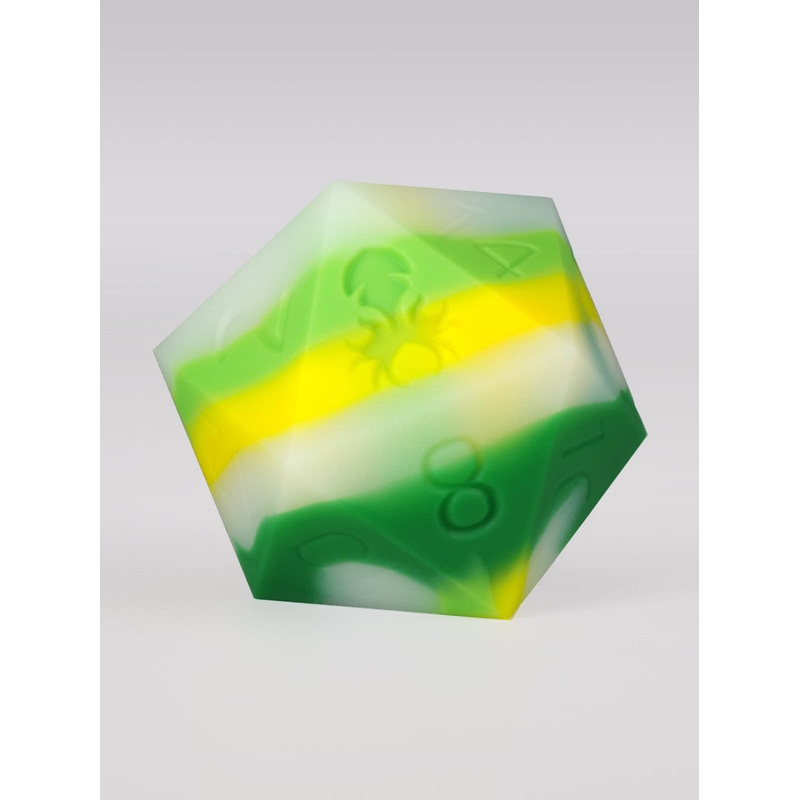 Green/Yellow Glow in the Dark 50mm Silicone D20