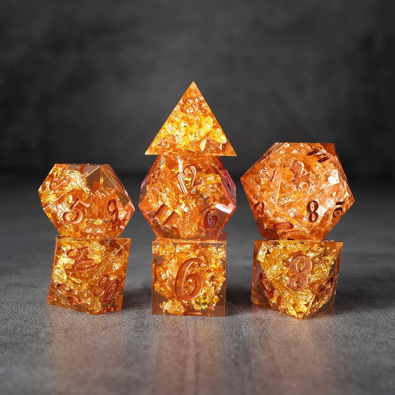 Kraken Lux Production Sample #13 7pc Sharp Edge Dice Set