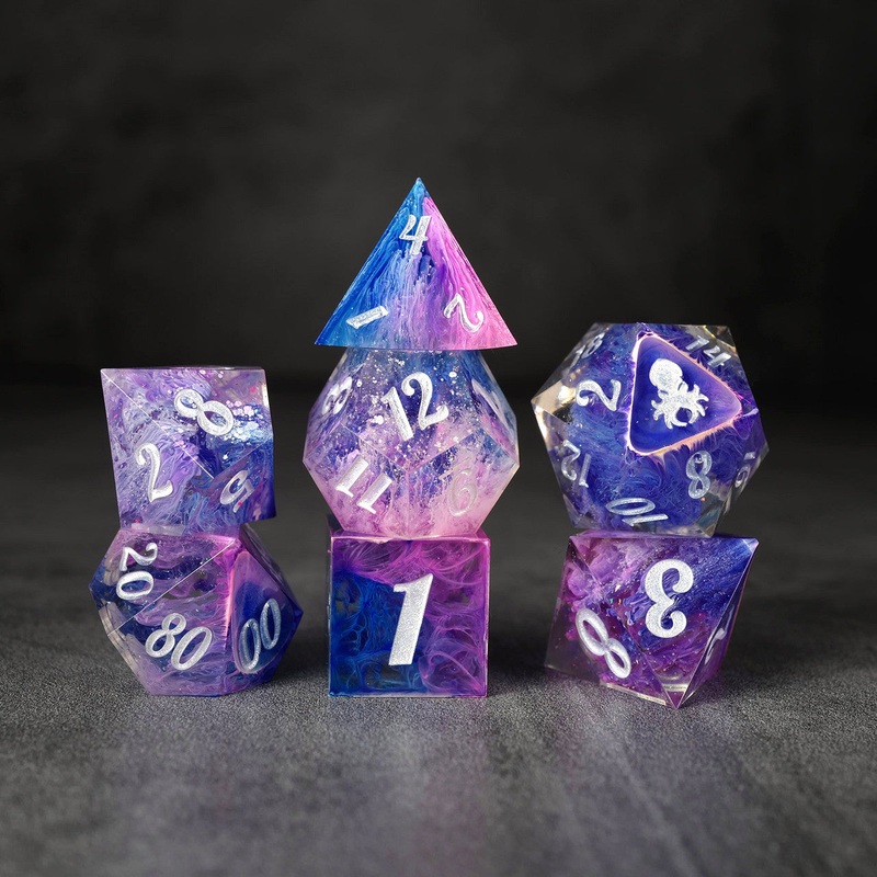 Kraken Lux Production Sample #23 7pc Sharp Edge Dice Set