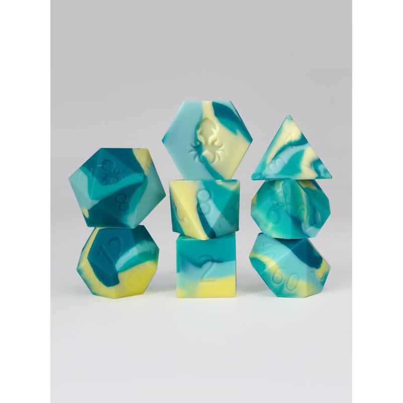 Mermaid Silicone 8pc Dice Set