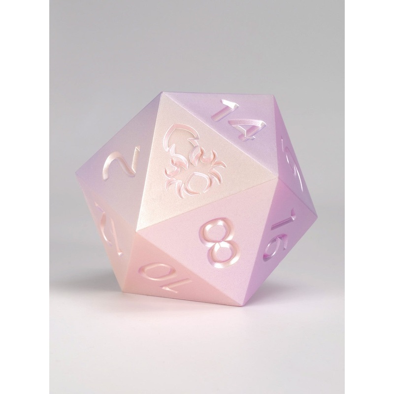Ombre Princess Pink to Periwinkle 55mm D20 Dice