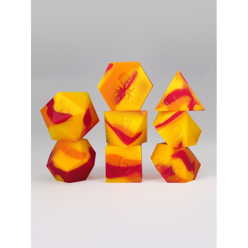 Phoenix Silicone 8pc Dice Set