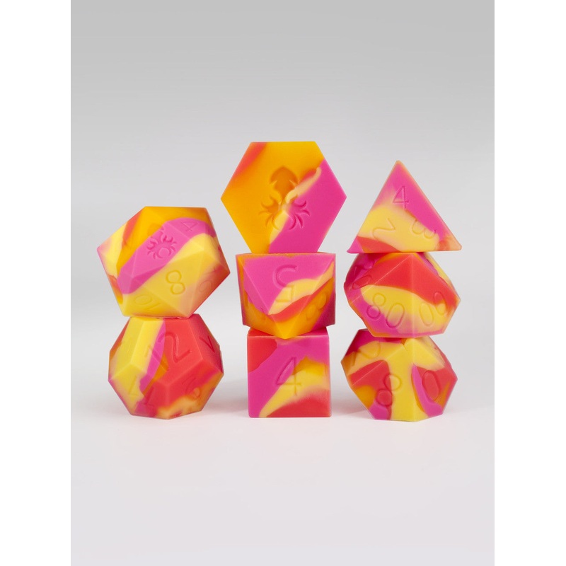 Sphinx Silicone 8pc Dice Set