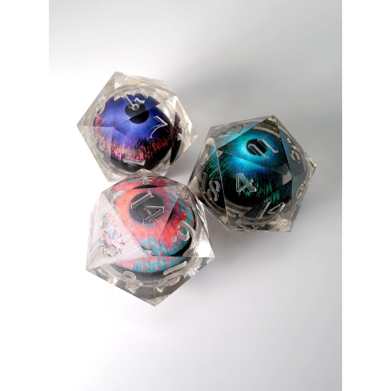 34mm Goblin's Eye D20 Raw Bundle Set of 3