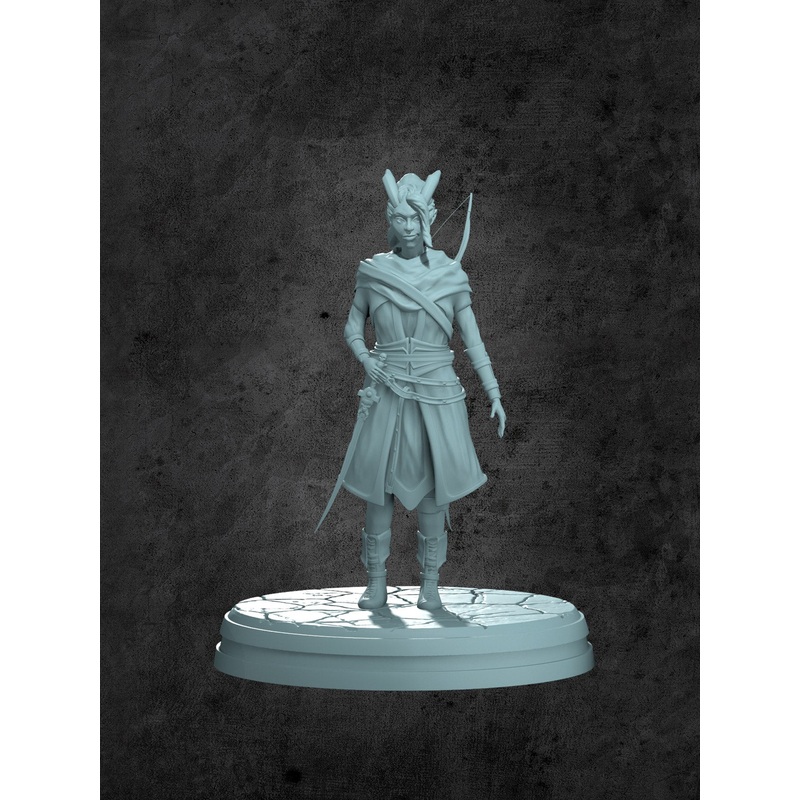 Bruxsa (Teifling Rogue) Miniature for Tabletop RPGs