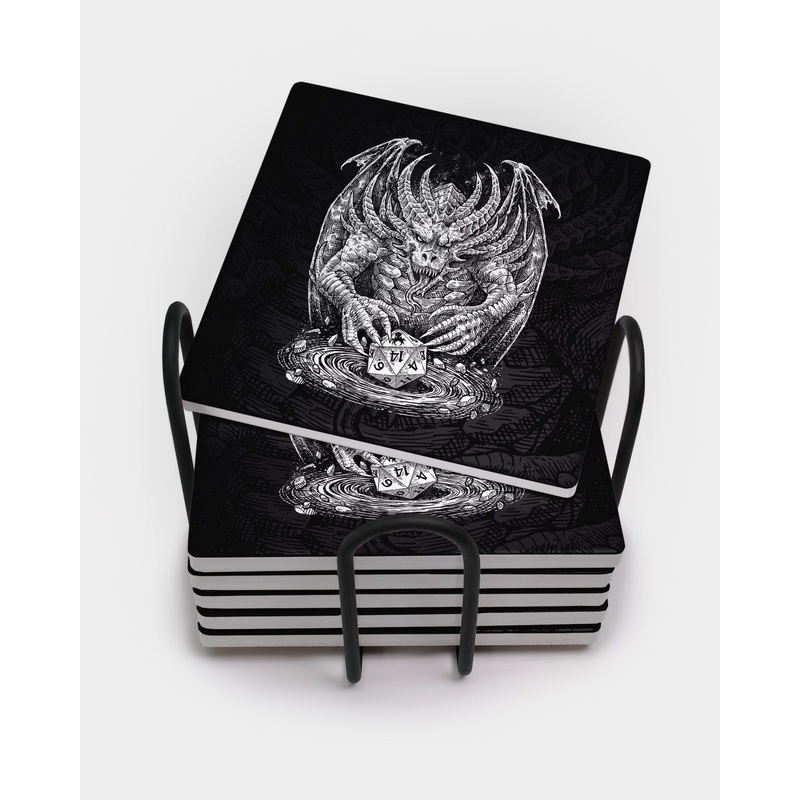 Dragons Hoard Square Coaster