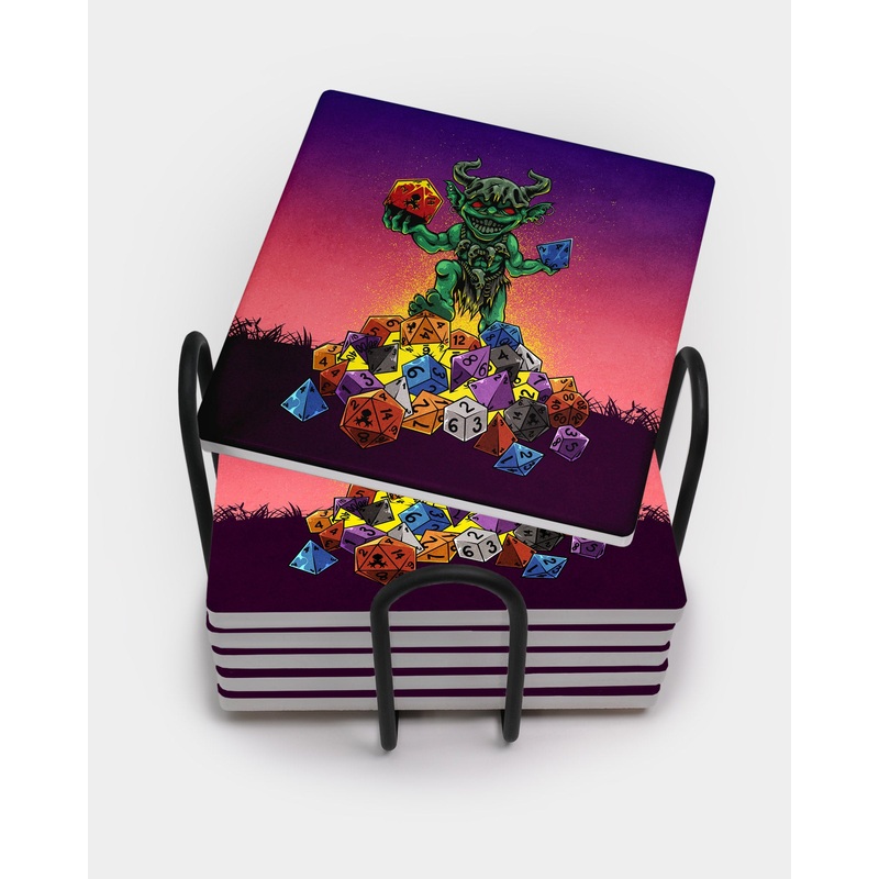 Misfit Goblin Square Coaster