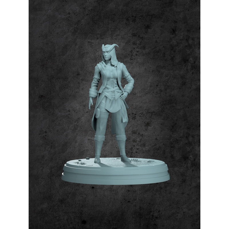 Savine (Teifling Female) Miniature for Tabletop RPGs
