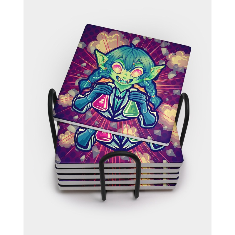Scientist Matilda Square Coaster