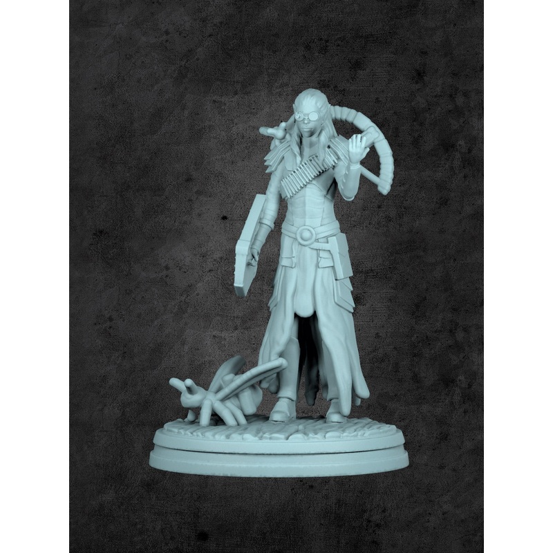 Treiws Kaldaka the Artificer Miniature for Tabletop RPGs