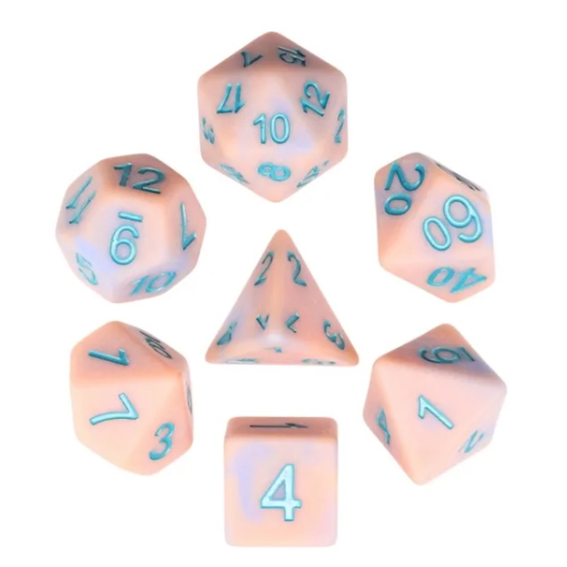 Dragon's Treasure 7pc Dice Set Inked in Blue