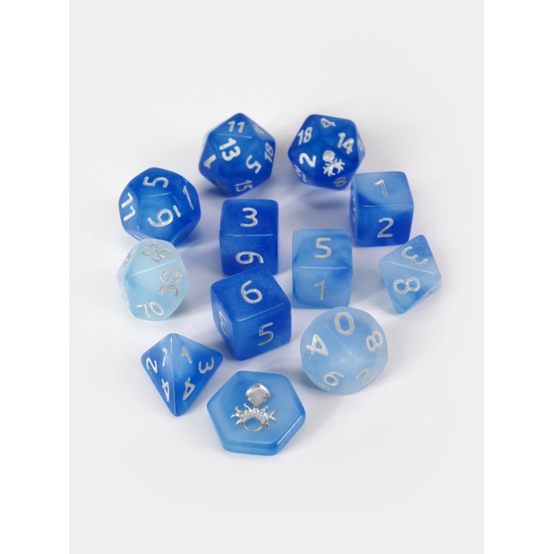 Feytfull Blue Glow in the Dark Mini 12pc Dice Set