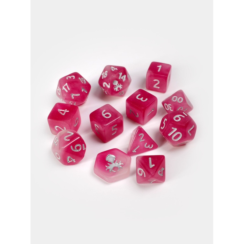 Feytfull Red Glow in the Dark Mini 12pc Dice Set