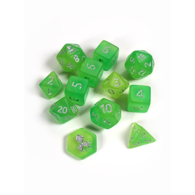 Feytfull Baja Breeze Glow in the Dark Mini 12pc Dice Set
