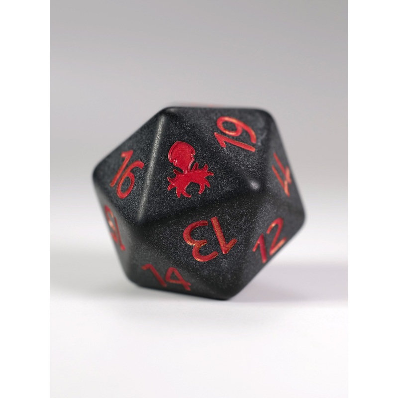 Slate: Red Matte Spindown D20