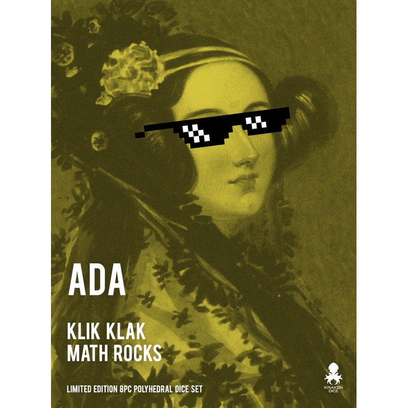 Ada: Klik Klak Math Rocks Limited Edition 8pc Polyhedral Dice Set